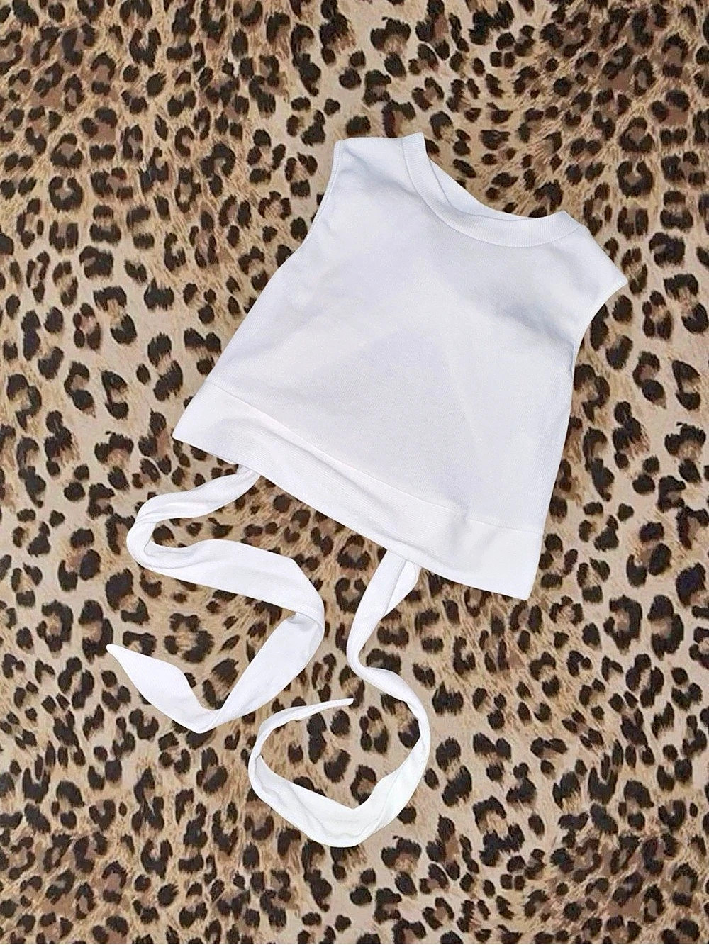 White Tie-Back Tank Top Like New